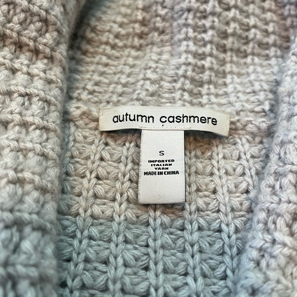 Autumn Cashmere Draped Waffle Rib Cardigan - Picture 6 of 8
